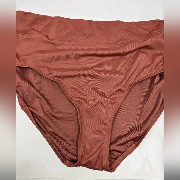 La Blanca Womens Swim Suit Bottoms Sz 18W Highwasted Clay Color High Cut Leg - Picture 4 of 13